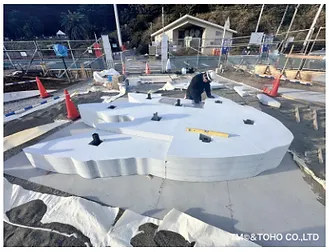 軽量発泡パネル基材設置