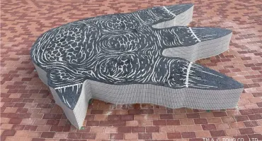 県立観音崎公園「たたら浜展望広場」にゴジラの足跡モニュメントを設置しました